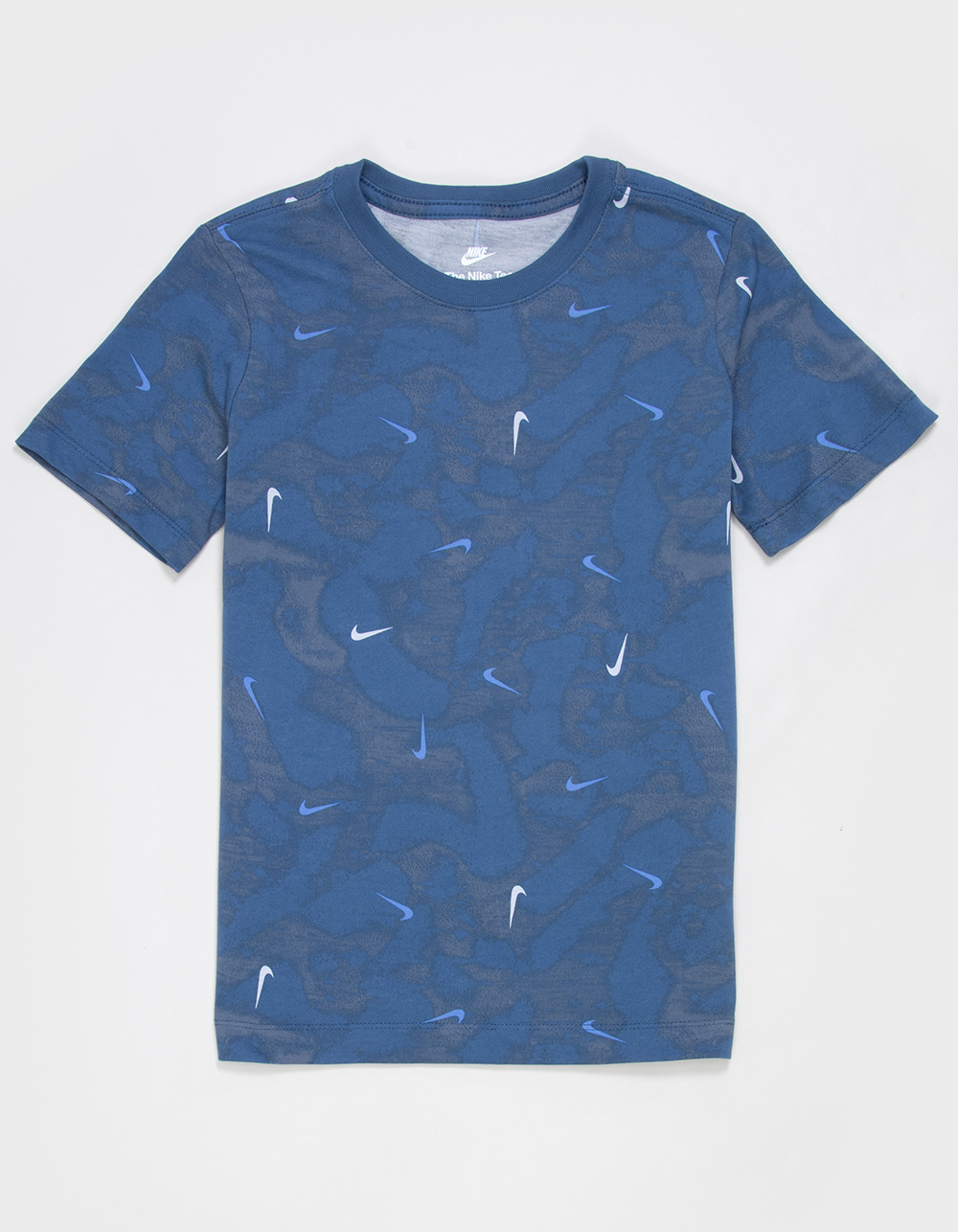 NIKE Allover Print Boys Tee - FADED NAVY