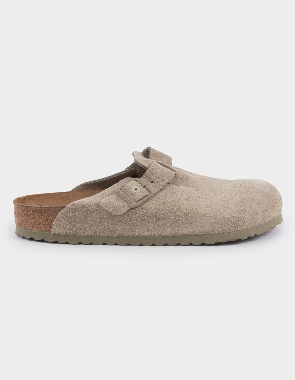 BIRKENSTOCK Boston Mens Suede Clogs - KHAKI