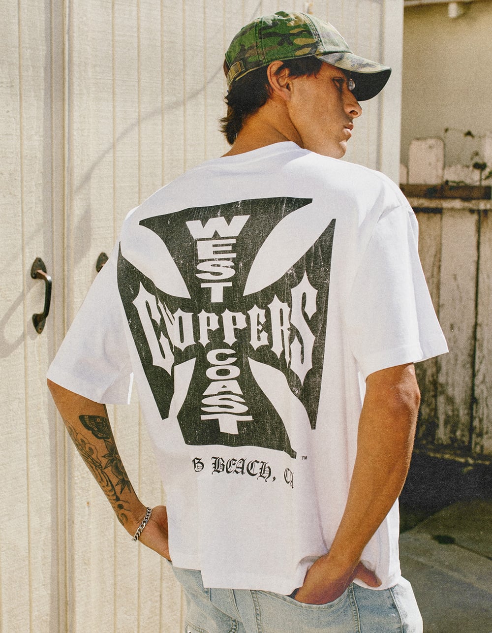 WEST COAST CHOPPERS Core Logo Mens Boxy Tee - WHITE