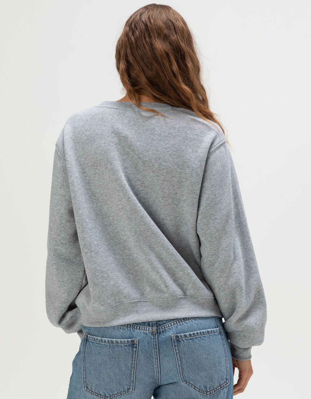 RSQ Womens Surfboard Crewneck Sweatshirt - HEATHER GRAY