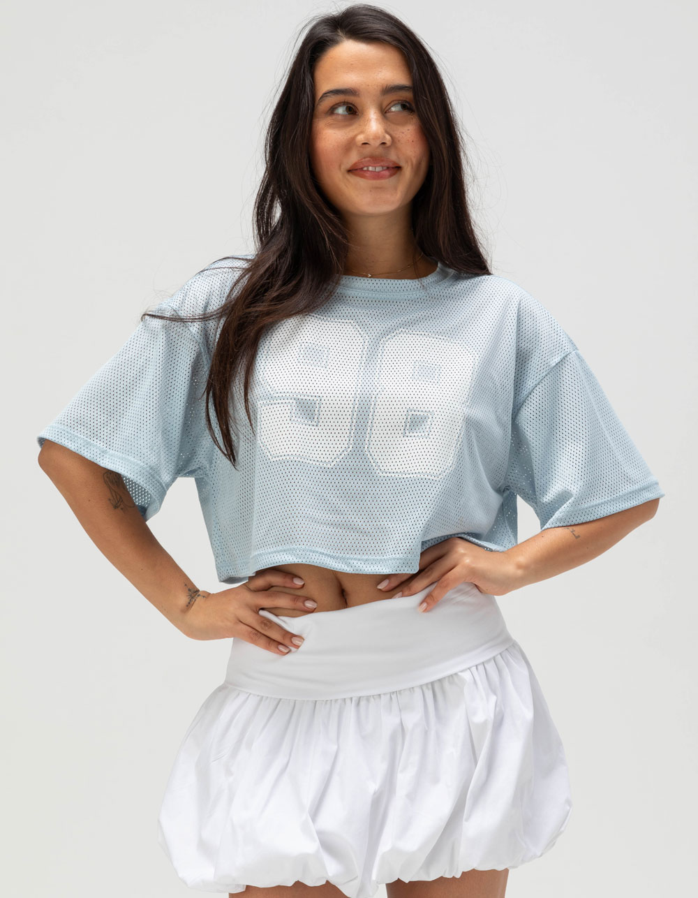 FULL TILT 98 Womens Crop Jersey - BLUE
