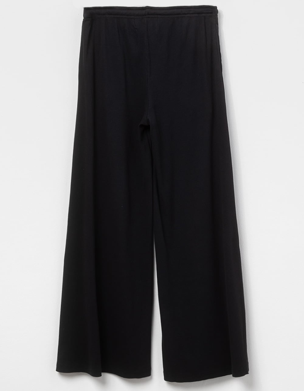 NECTAR CLOTHING Girls Ribbed Wide Leg Pants - BLACK