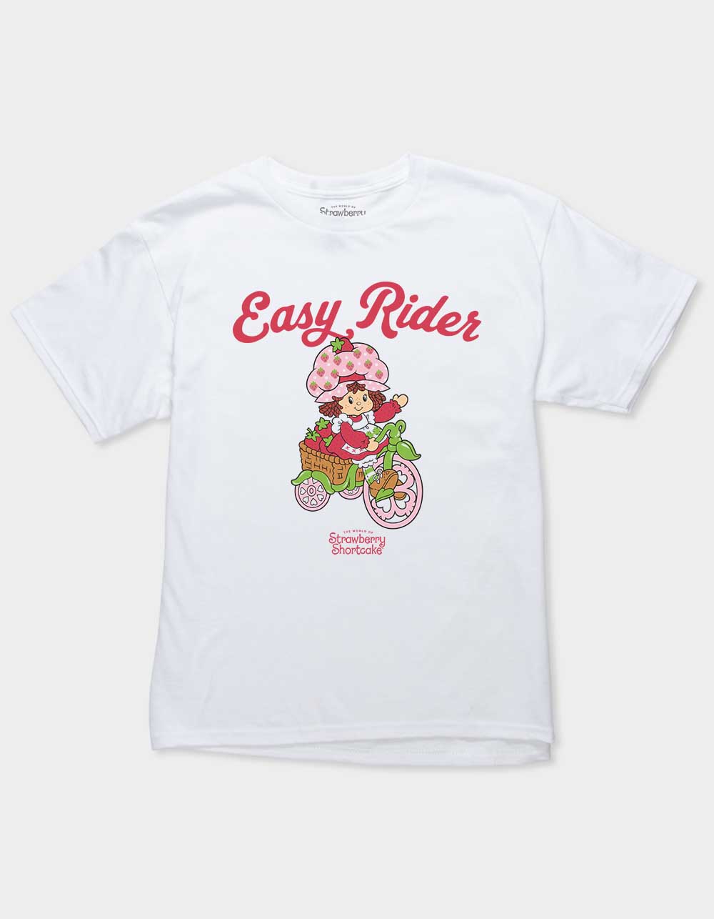 STRAWBERRY SHORTCAKE Easy Rider Unisex Kids Tee - WHITE