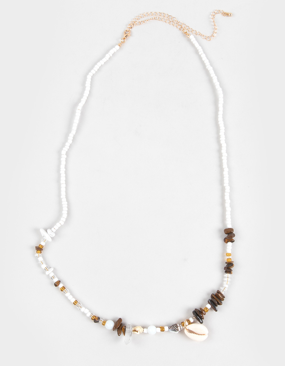FULL TILT Beaded Coastal Belly Chain - BROWN COMBO