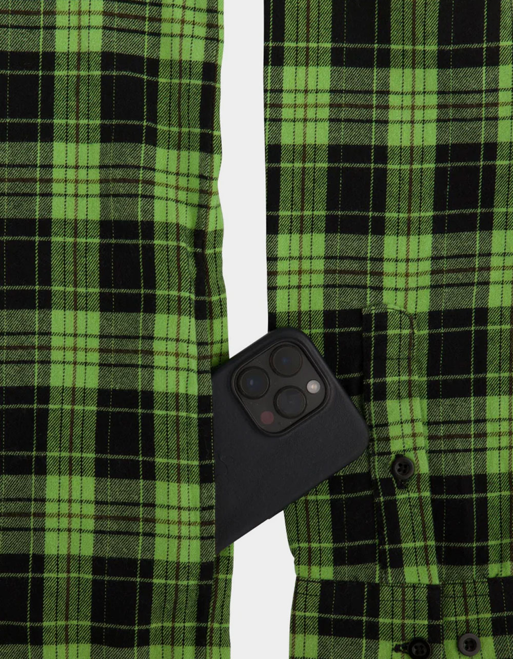 CREATURE Bat Relic Mens Hooded Flannel - GREEN COMBO