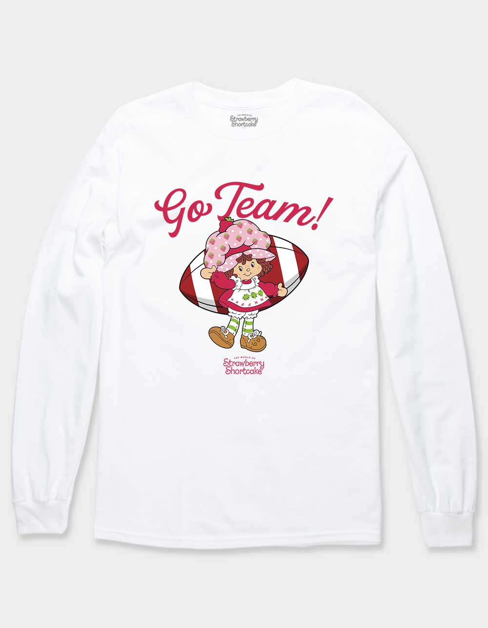 STRAWBERRY SHORTCAKE Go Team Unisex Long Sleeve Tee - WHITE
