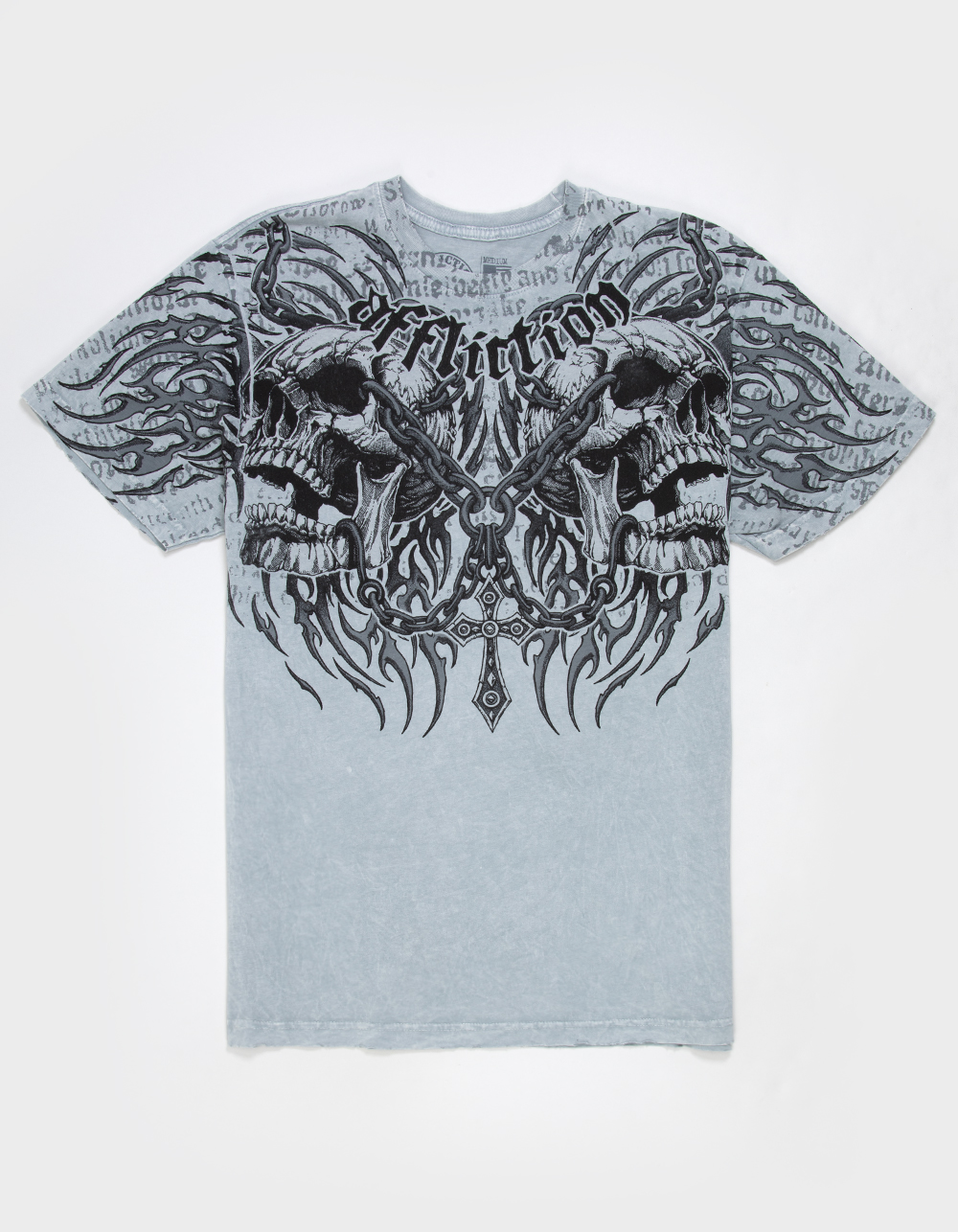 AFFLICTION Decimation Mens Tee - LIGHT GRAY