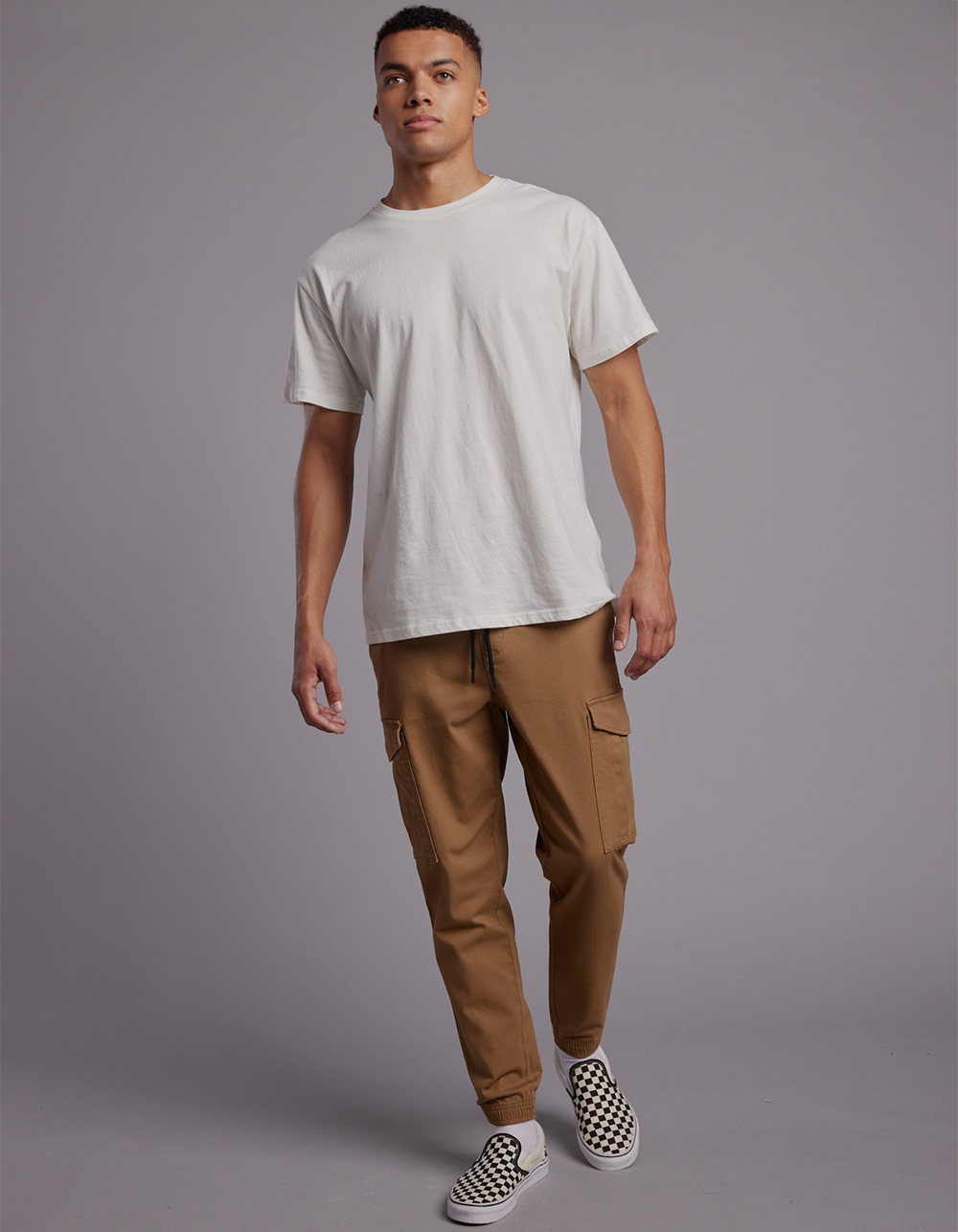 RSQ Mens Twill Cargo Jogger Pants