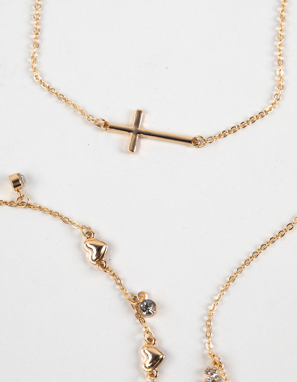 FULL TILT Cross Anklet 3 Pack - GOLD