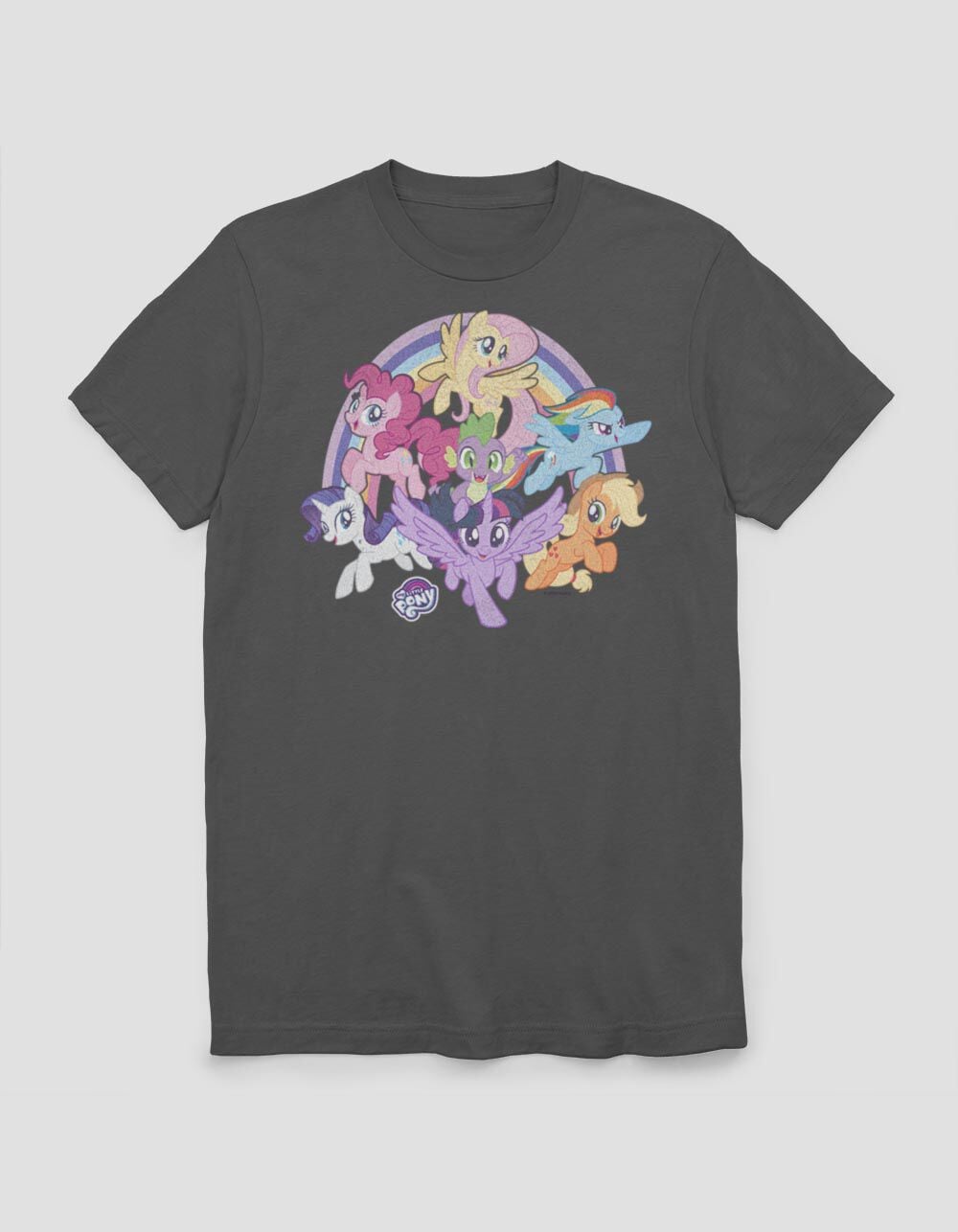 MY LITTLE PONY Rainbow Unisex Tee - CHARCOAL
