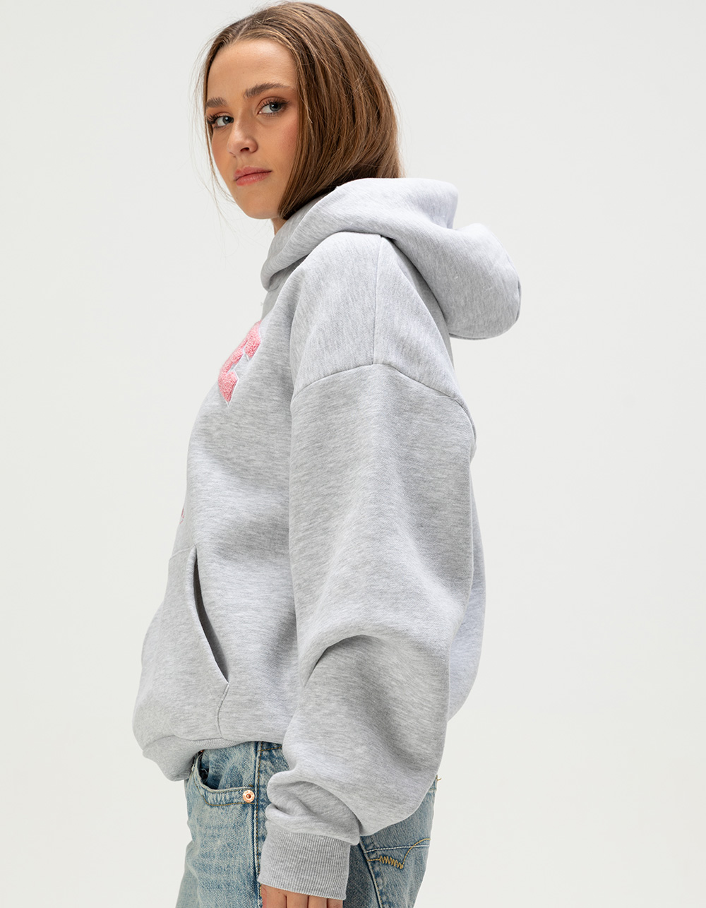 RSQ Disney Minnie Mouse Womens Hoodie - HEATHER GRAY