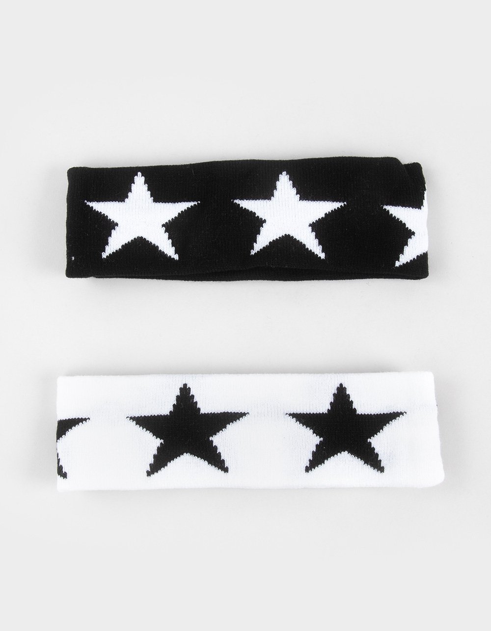 FULL TILT 2 Pack Star Headbands - BLK/WHT