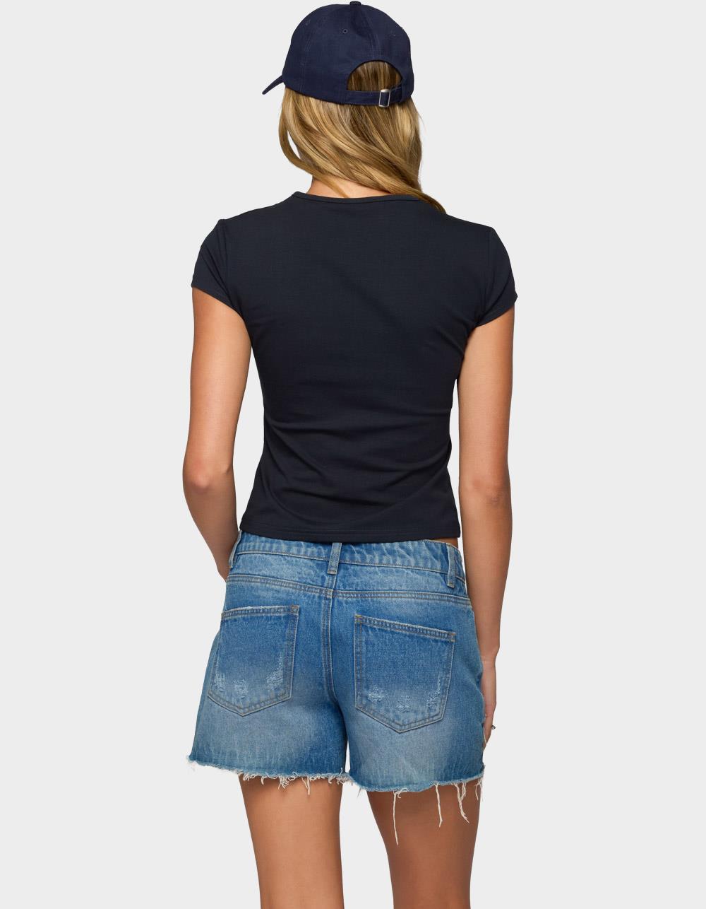 EDIKTED Delvina Tee - NAVY