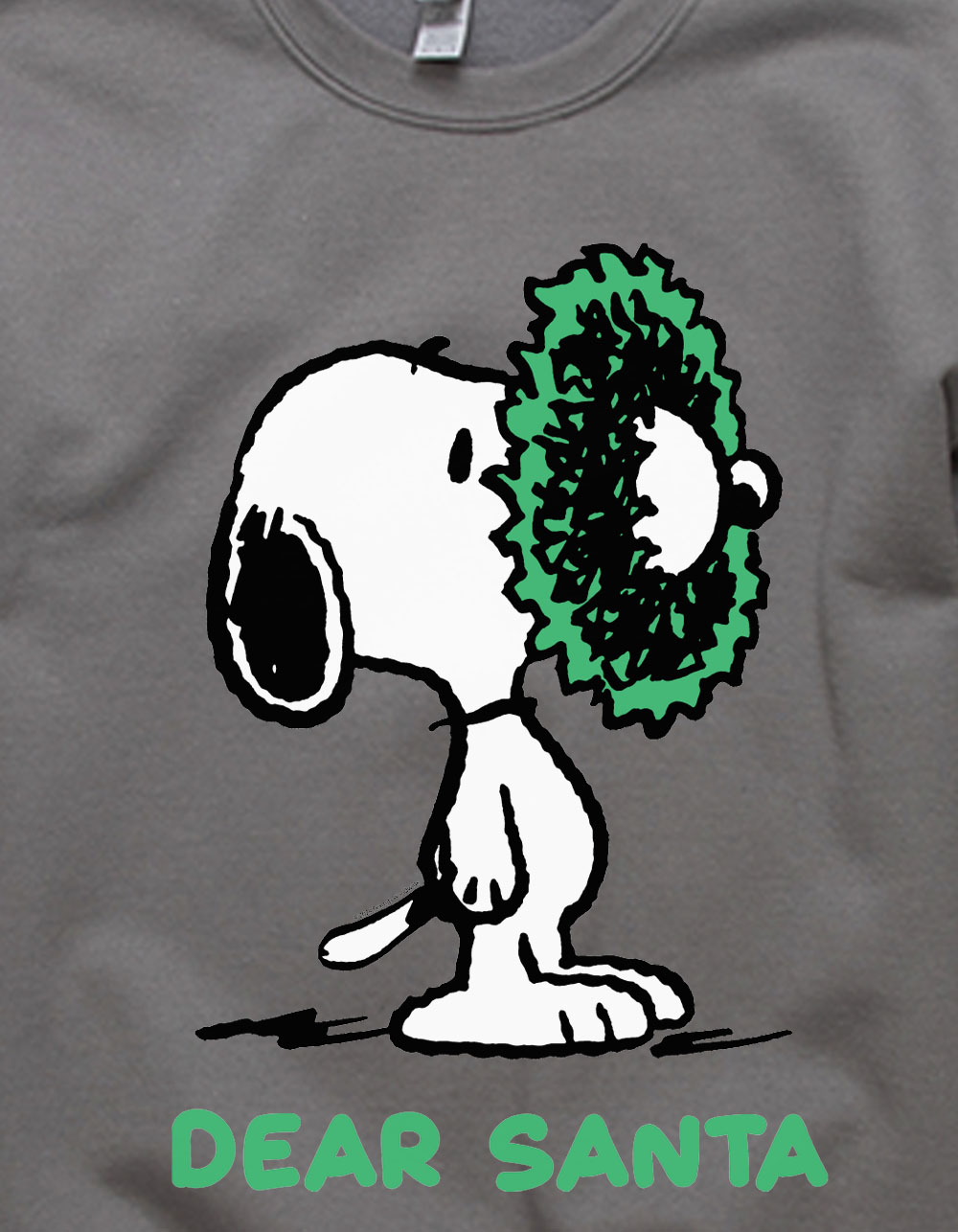 PEANUTS Dear Santa Unisex Crewneck Sweatshirt - CHARCOAL