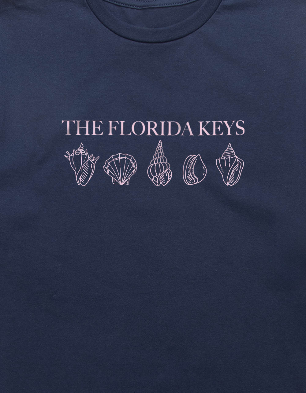 FLORIDA Keys Shells Unisex Tee - NAVY