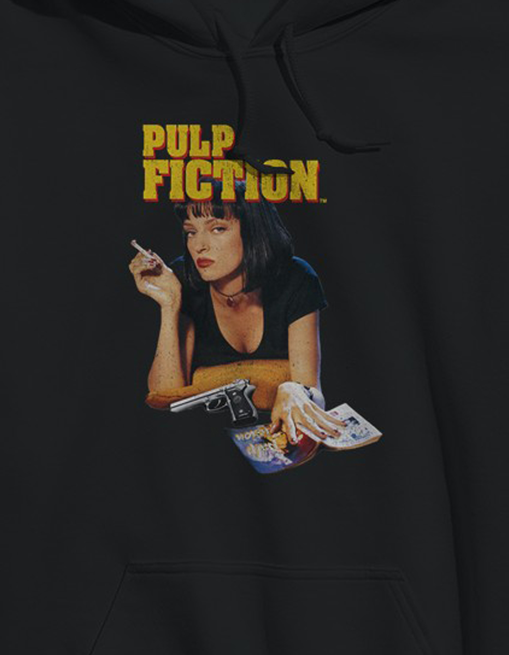 PULP FICTION Mia Wallace Smoke Unisex Hoodie - BLACK
