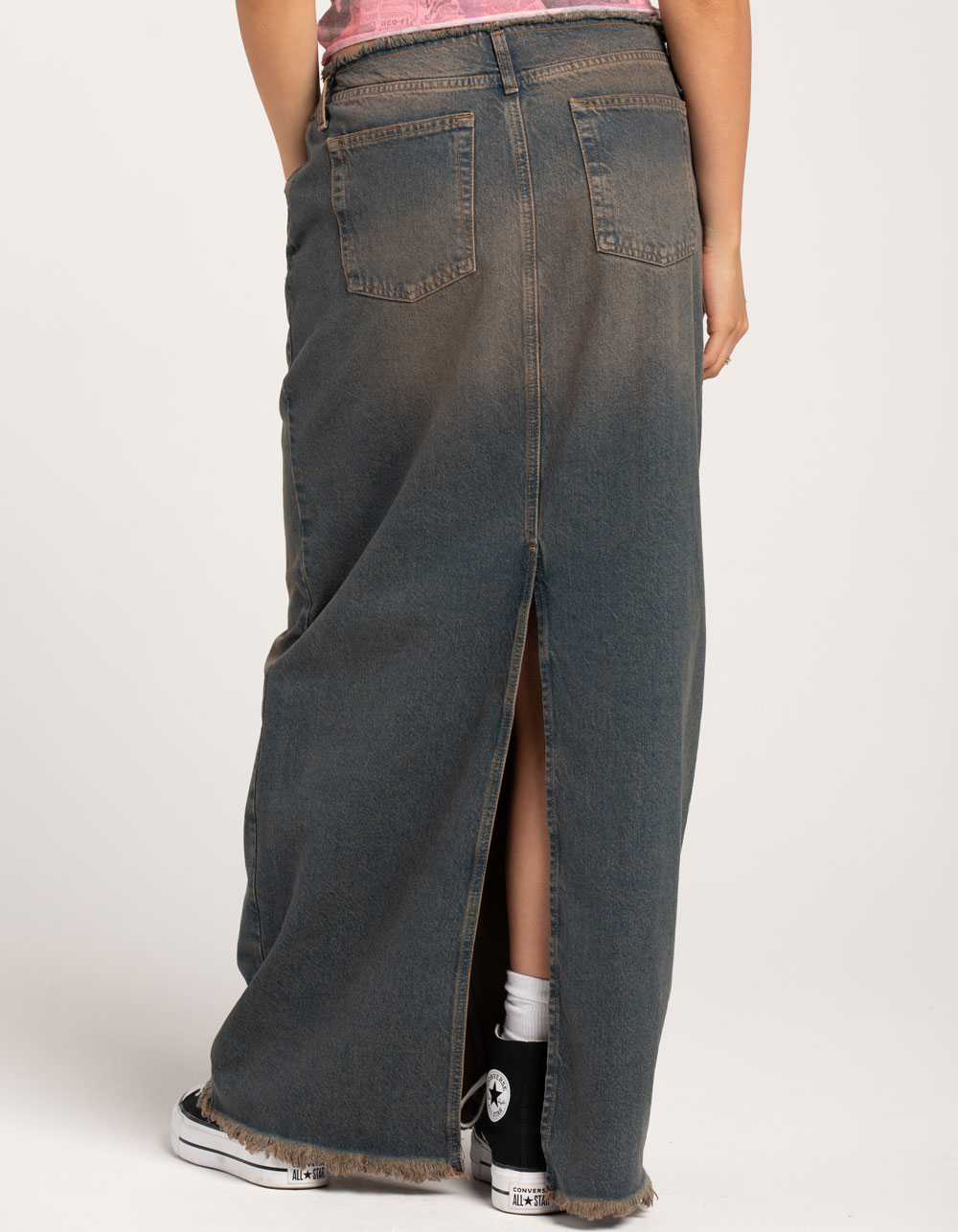 BDG Urban Outfitters Frankie Womens Maxi Denim Skirt DENIM Tillys