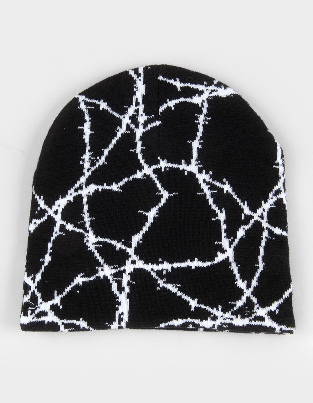 Barbwire Skully Beanie - BLACK COMBO
