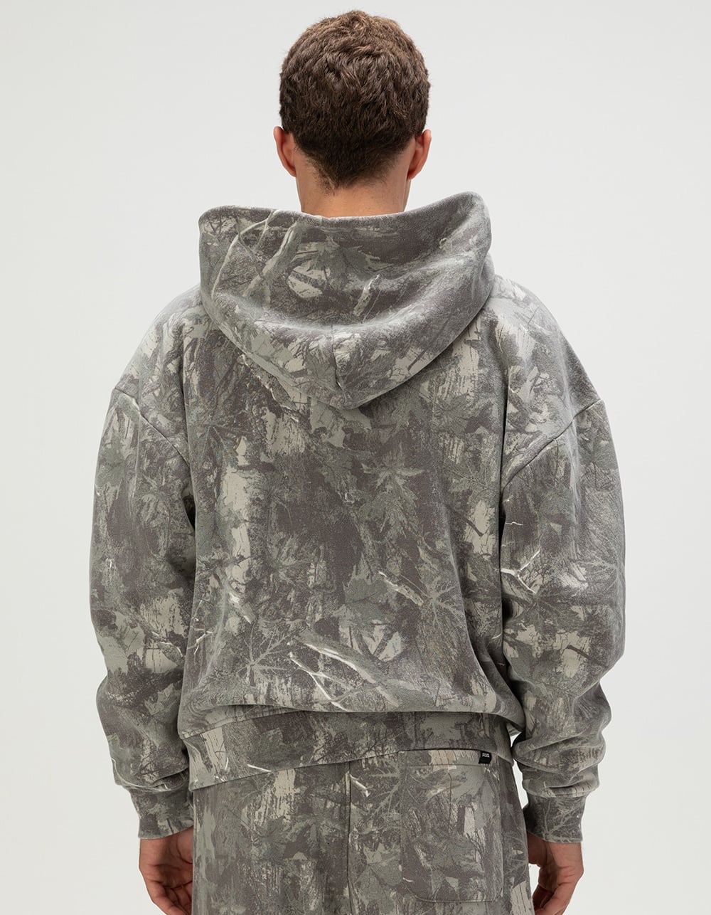 RSQ Mens Oversized Zip-Up Hoodie - SAGE CAMO