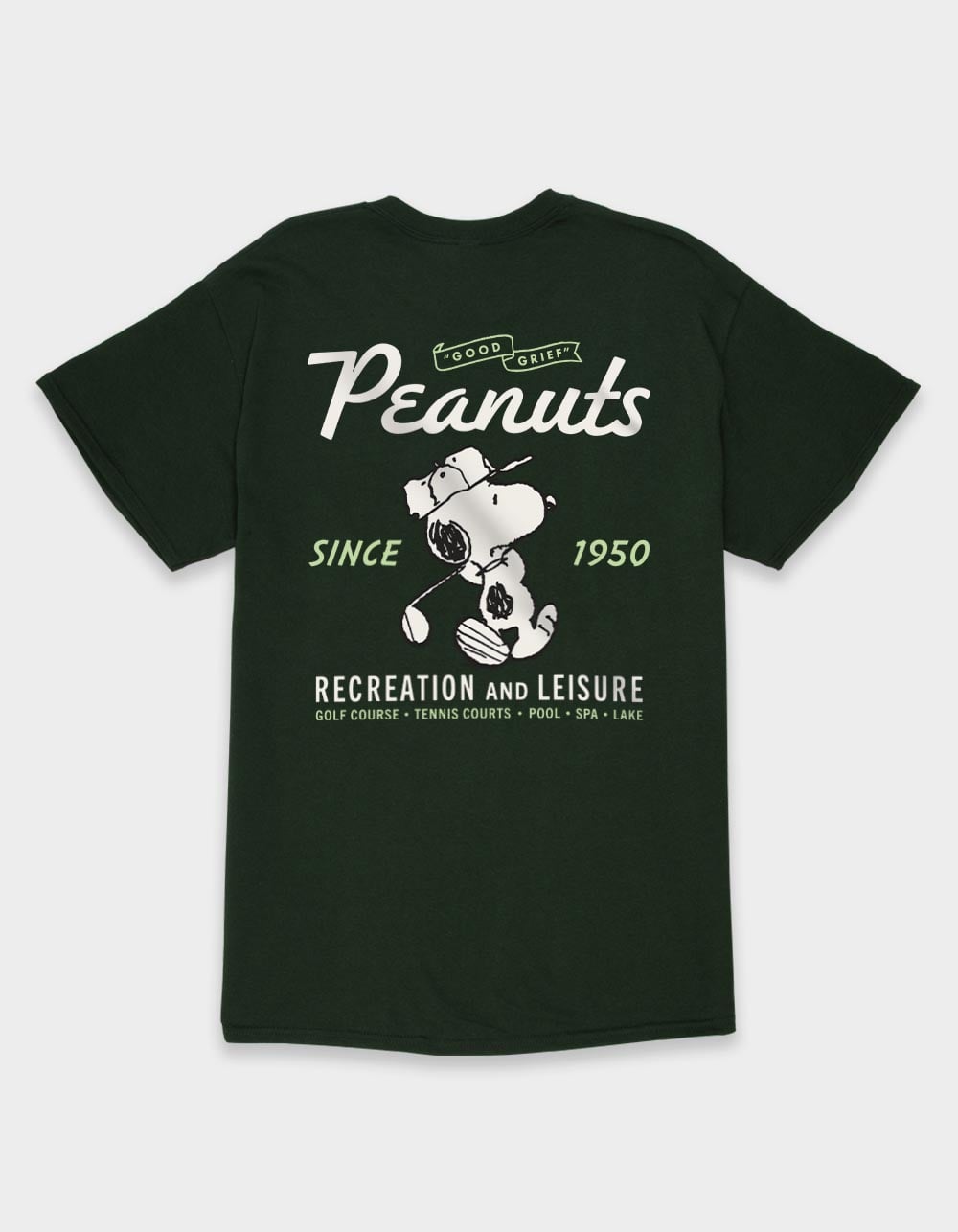 PEANUTS Recreation And Leisure Unisex Tee - FOREST