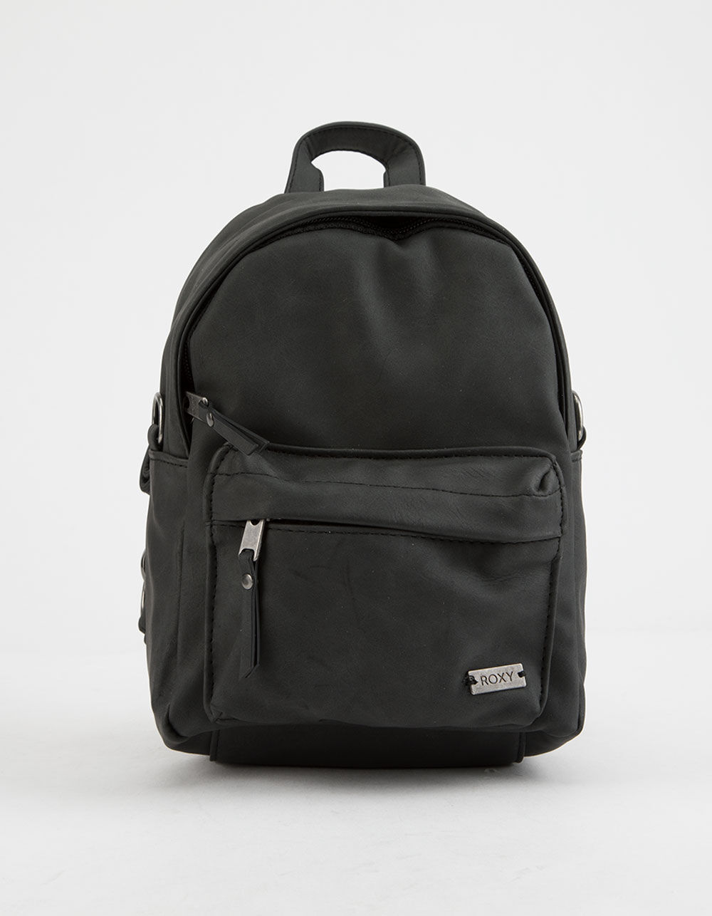 plain black small backpack