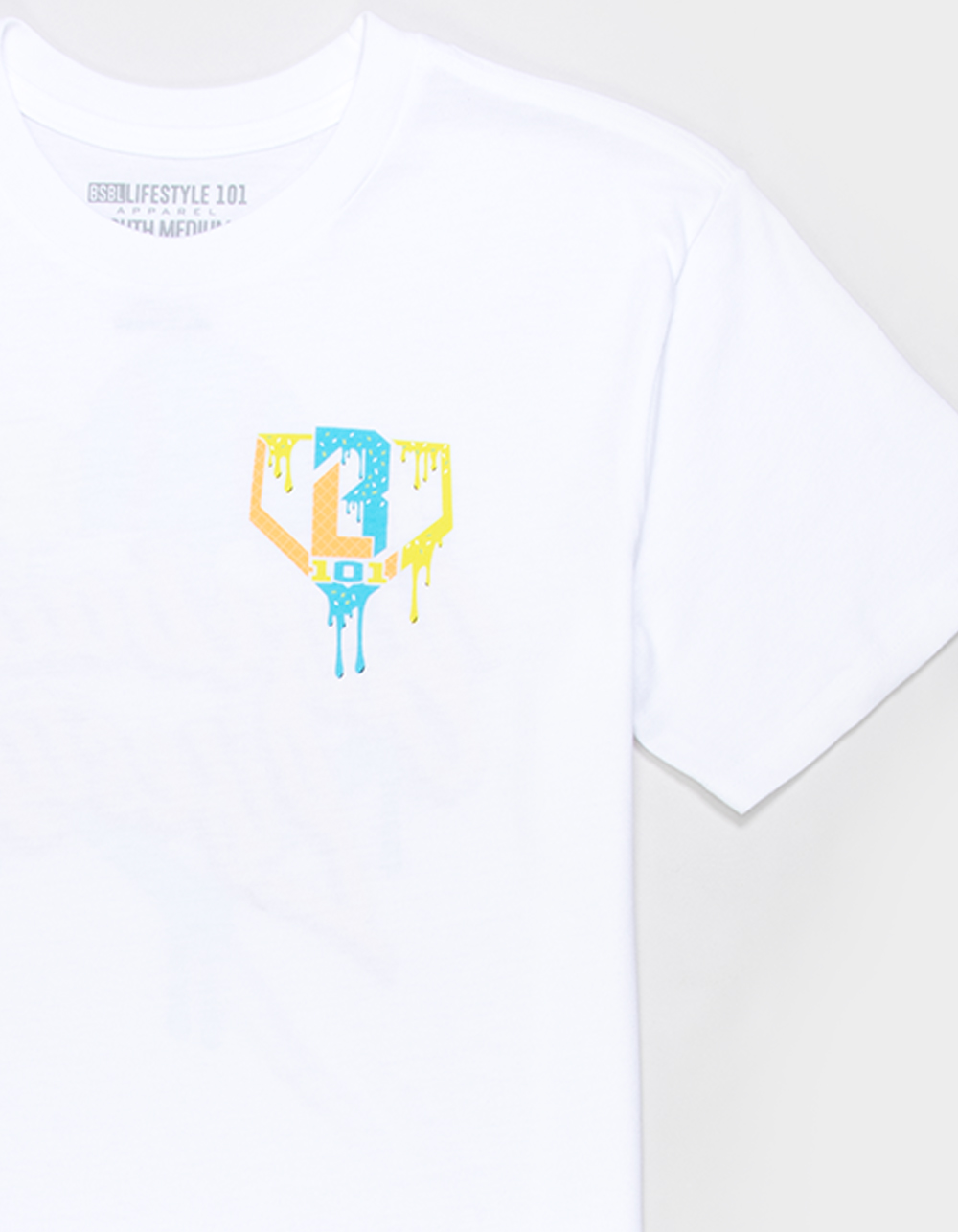 BASEBALL LIFESTLYE 101 Ice Cream Boys Tee - WHT/BLUE