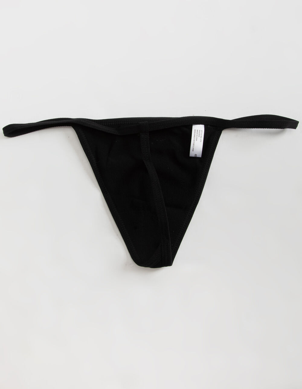 Comfortable Hollow-Out Black G-String With Ring Detail
