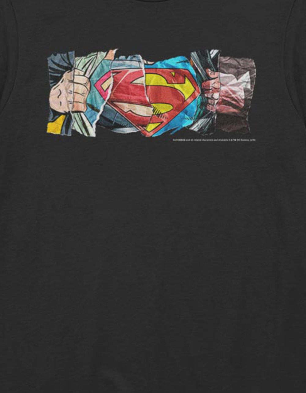 SUPERMAN Paper Logo Unisex Tee - BLACK
