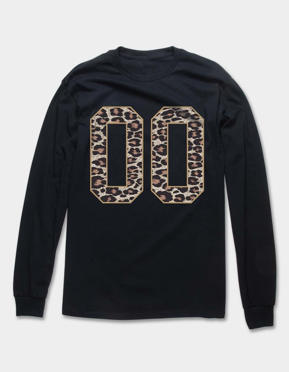 LEOPARD Double Zero Unisex Long Sleeve Tee - BLACK