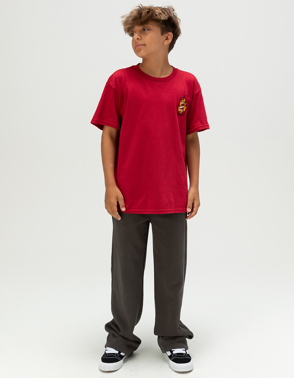 SANTA CRUZ Ringed Scream Boys Tee - RED