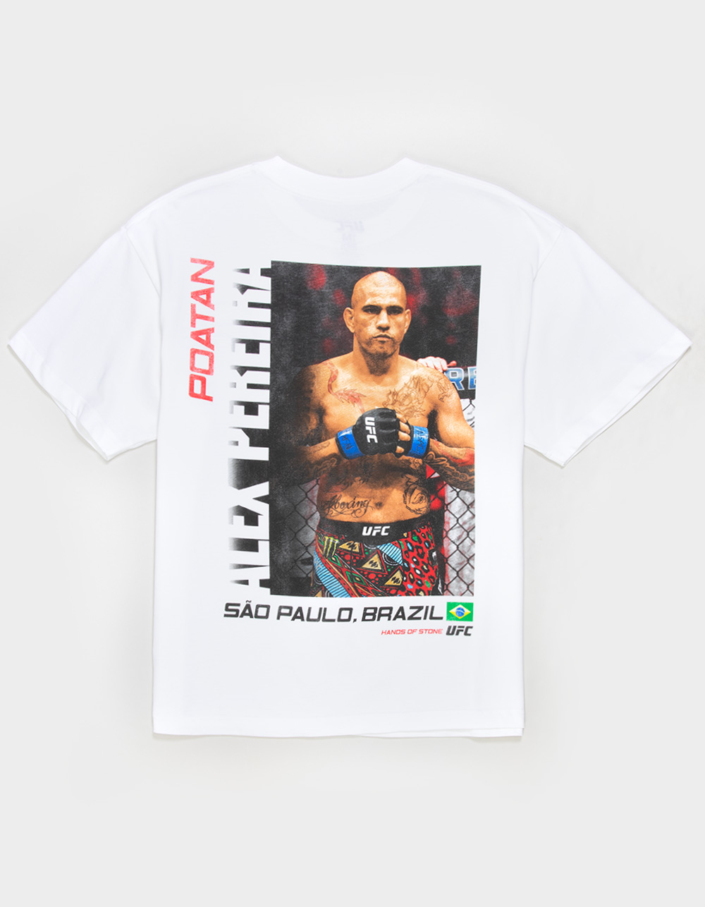 UFC Pereira Triple Mens Boxy Tee - WHITE
