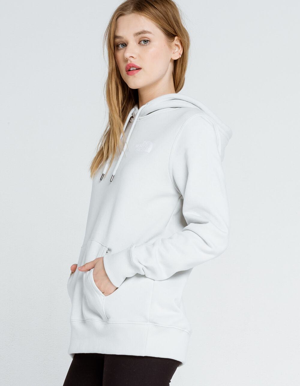 THE NORTH FACE Box NSE Womens Light Gray Hoodie - LIGHT GRAY/PINK | Tillys