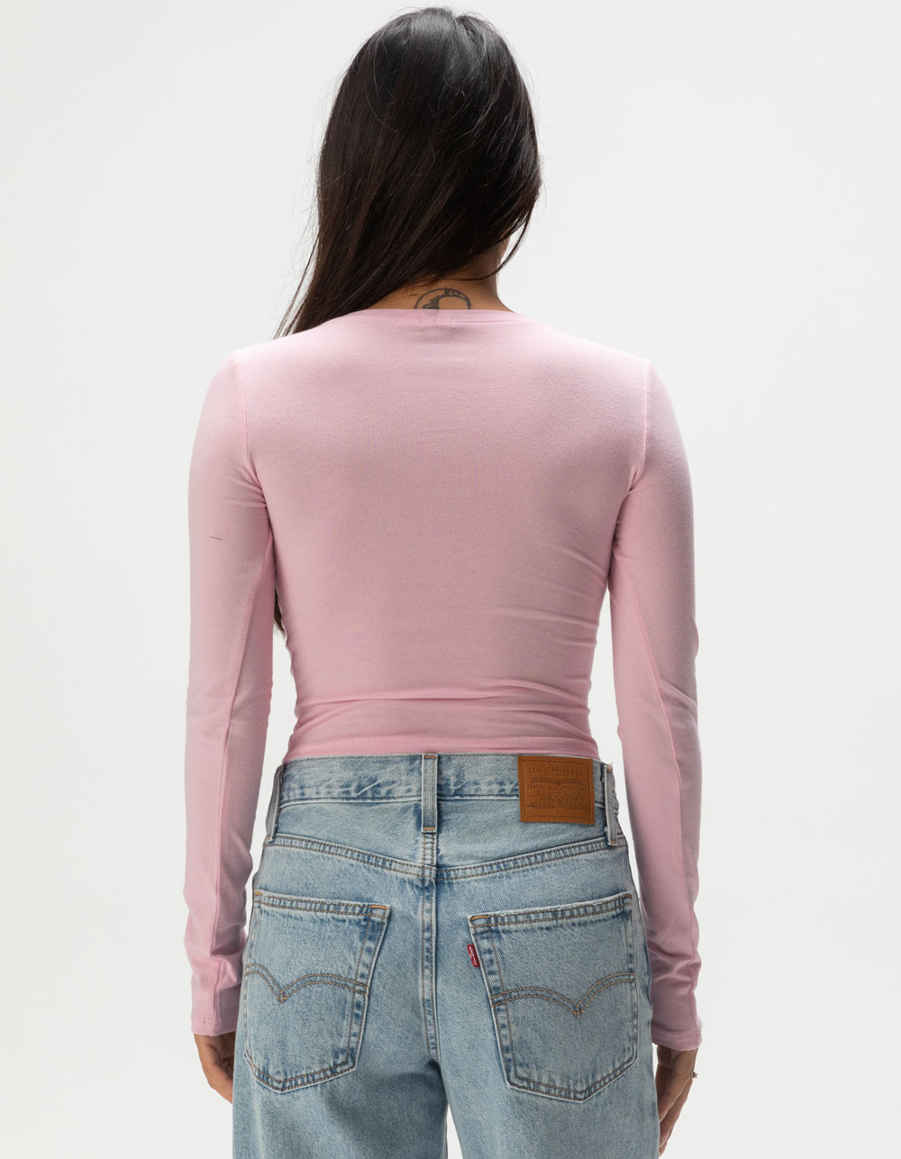 TILLYS Long Sleeve Womens Baby Tee - PINK | Tillys