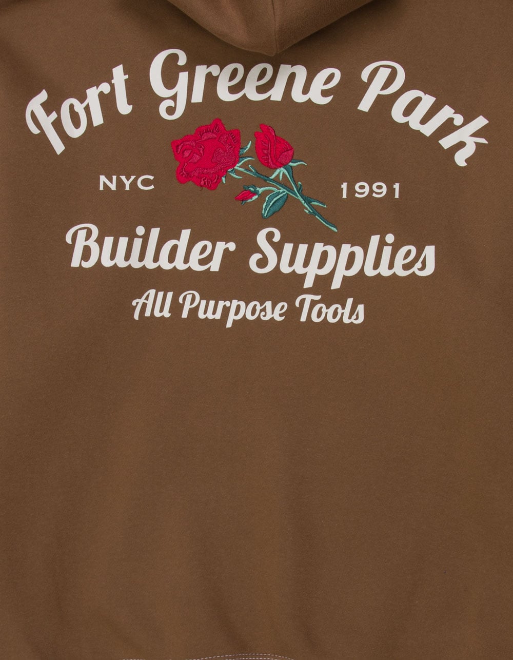 BROOKLYN CLOTH Greene Park Rose Mens Hoodie - BROWN