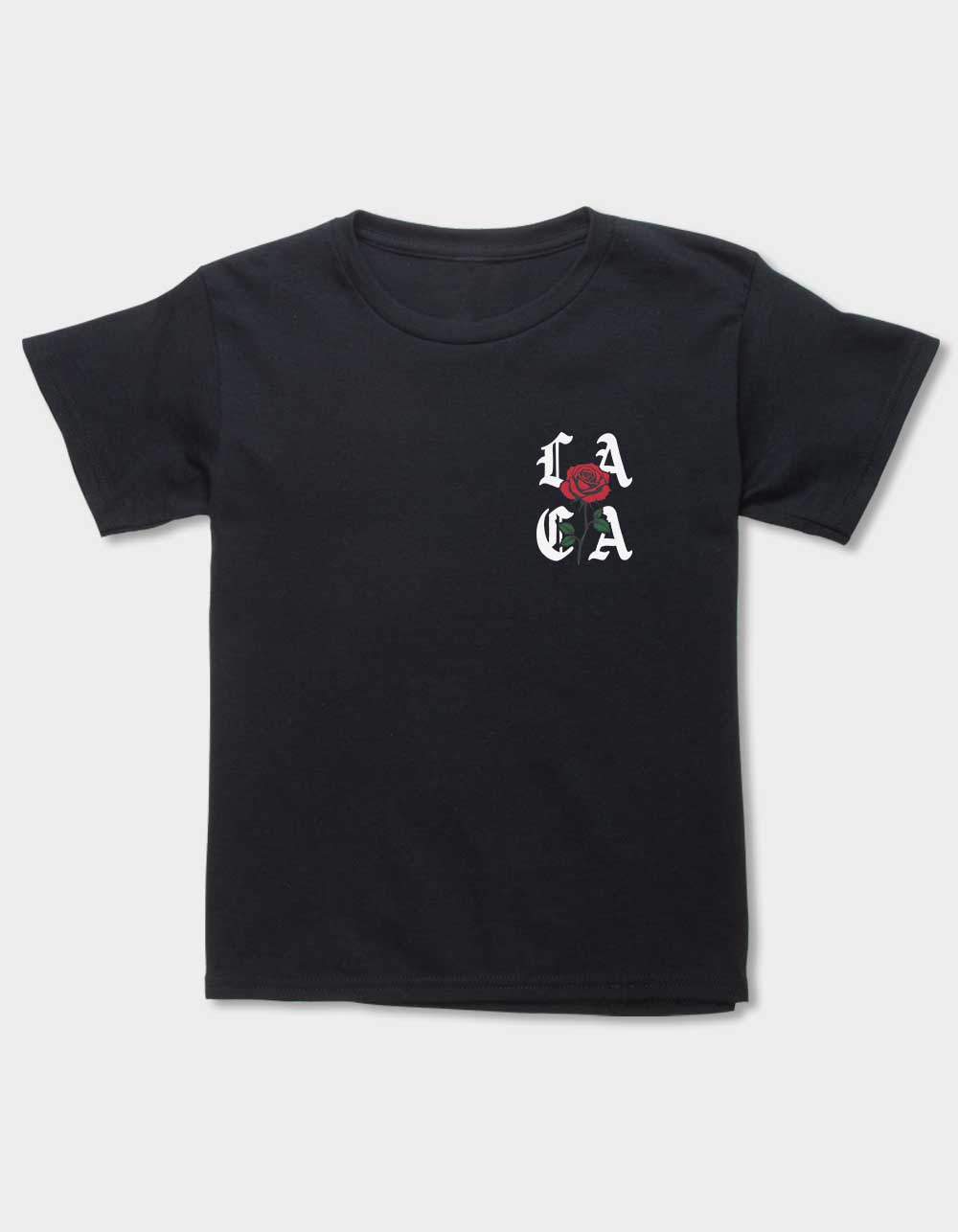CALIFORNIA LA Rose Unisex Kids Tee - BLACK
