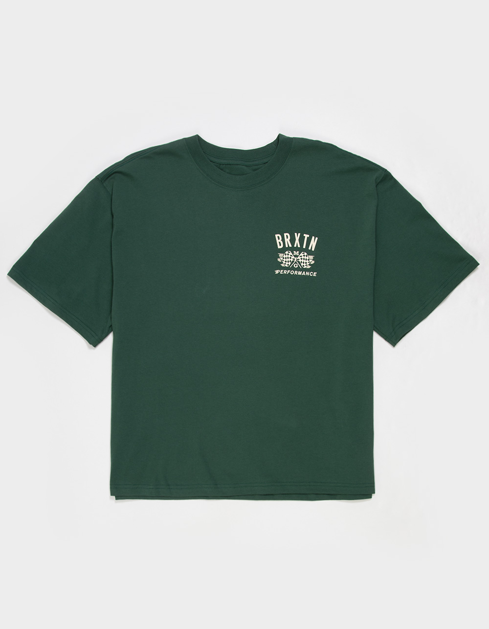 BRIXTON Primary Mens Crop Tee - GREEN