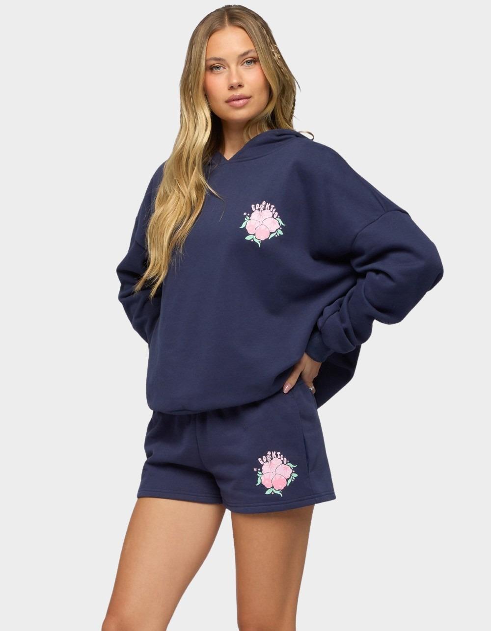 EDIKTED Beach Bloom Hoodie - NAVY