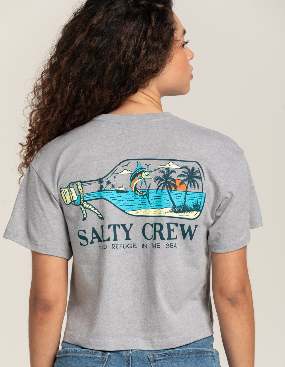 SALTY CREW Message Womens Tee HEATHER GRAY Tillys
