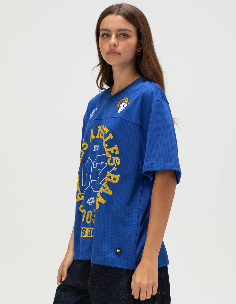 THE WILD COLLECTIVE Los Angeles Rams Womens Jersey - BLUE