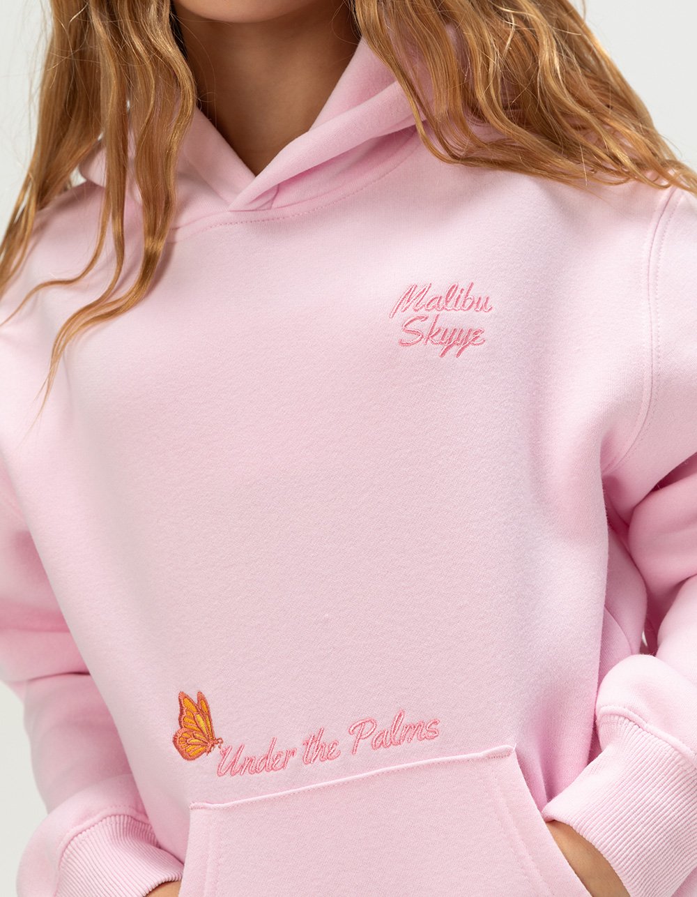 MALIBU SKYYE Under The Palms Girls Hoodie - LIGHT PINK