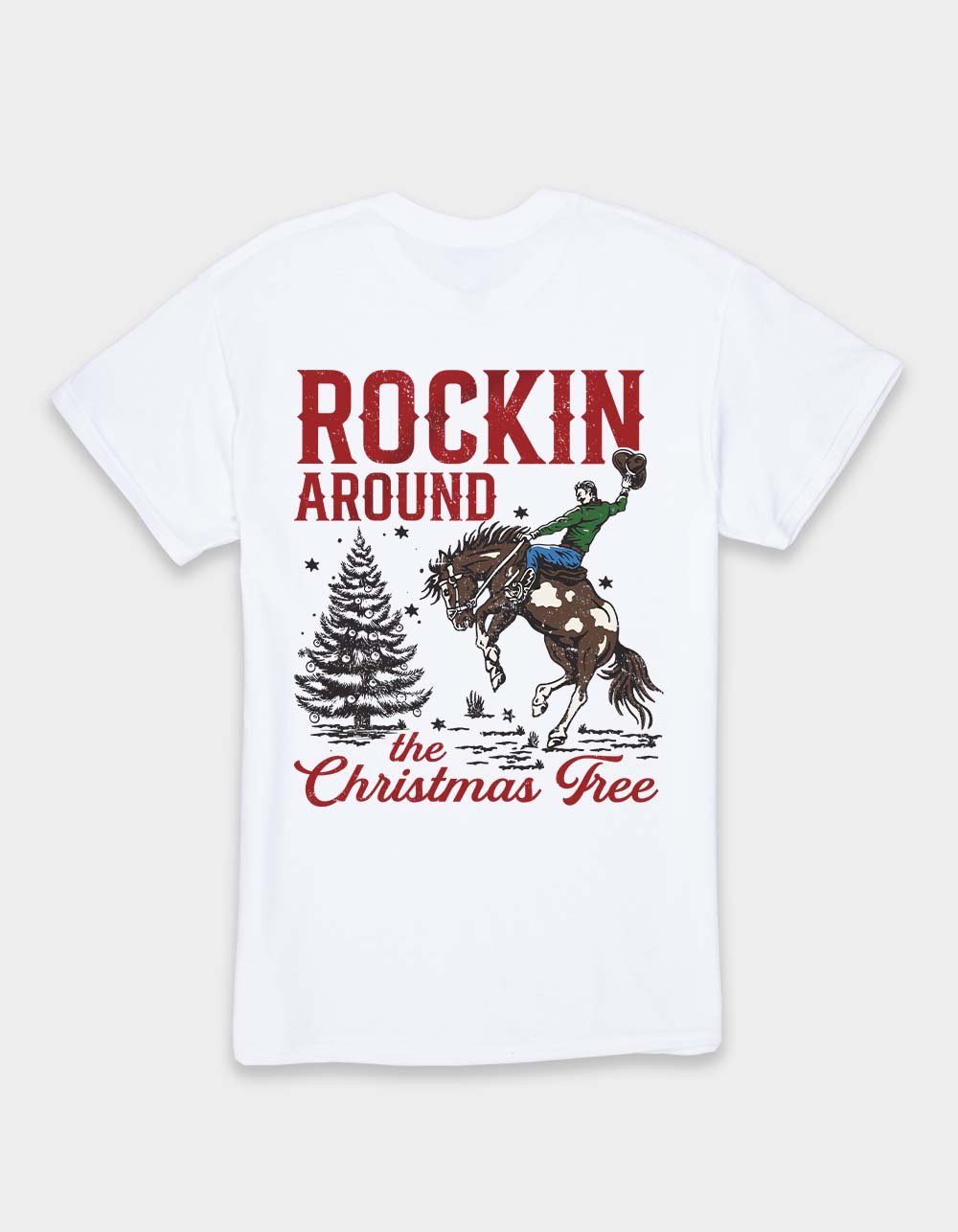 WESTERN Rockin' Around Unisex Tee - WHITE