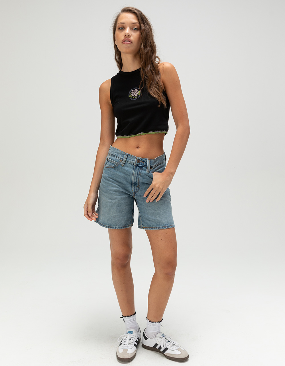 SANTA CRUZ Ringed Arrangement Womens Tank Top - WASHED BLACK