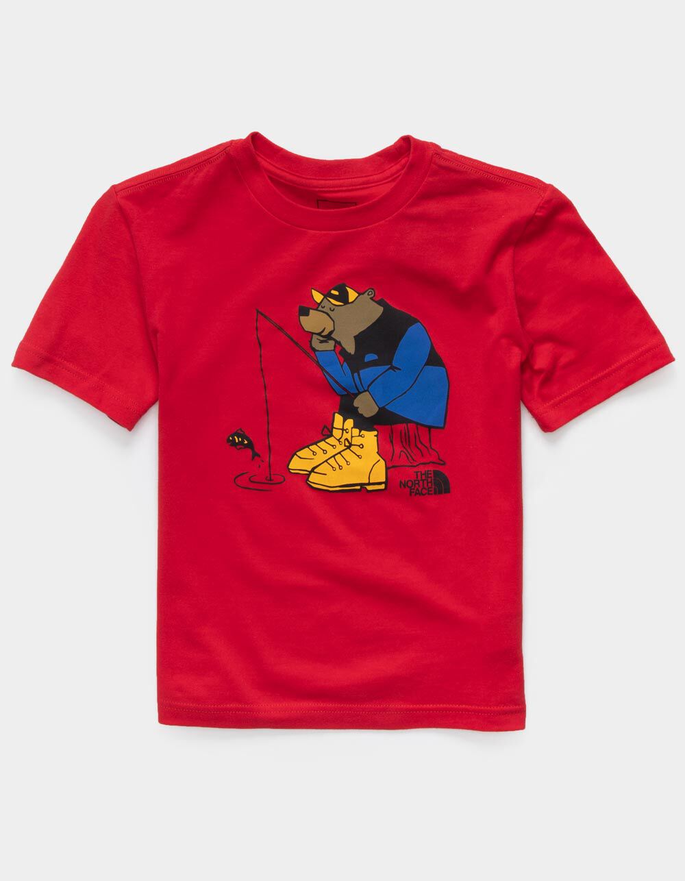 THE NORTH FACE Fishing Bear Little Boys T-Shirt (4-7) - RED