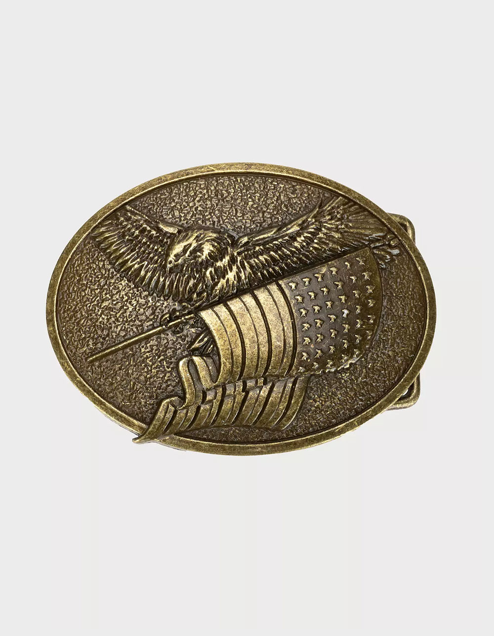 WRANGLER American Flag With Eagle Mens Belt Buckle - BRONZE