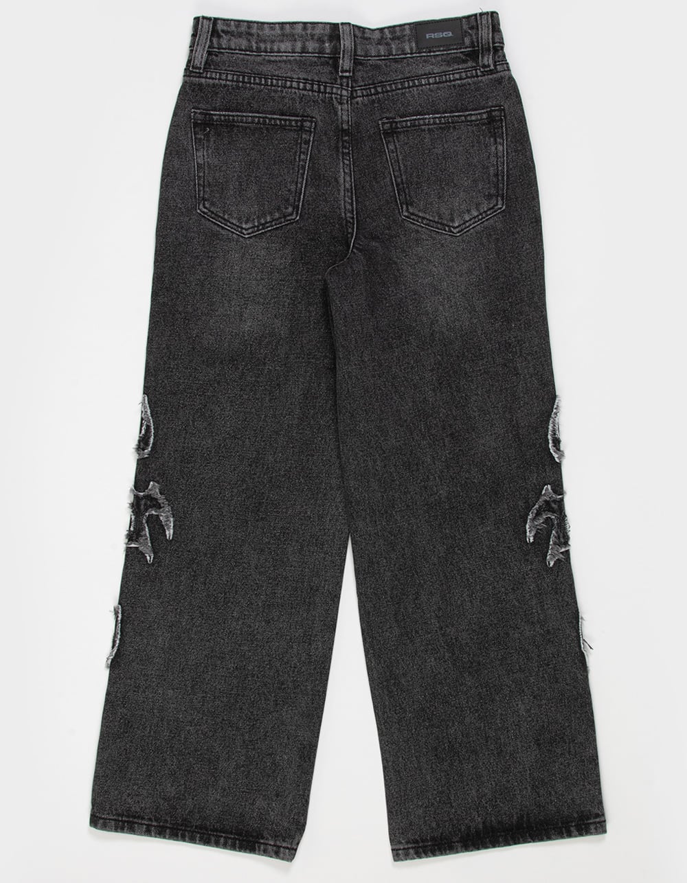 RSQ Boys Extra Baggy Applique Jeans - WASHED BLACK