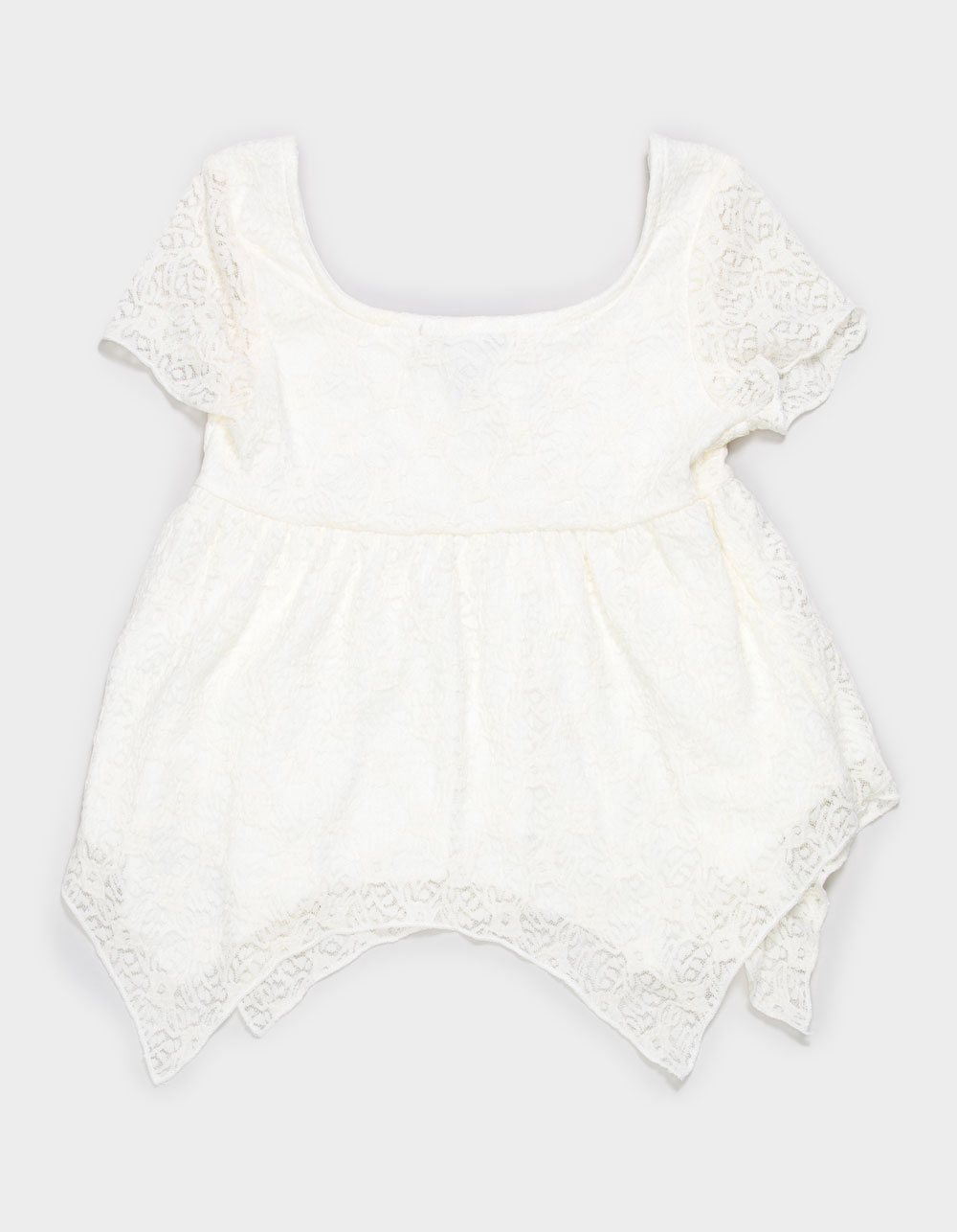 RSQ Girls Texture Babydoll Top - IVORY