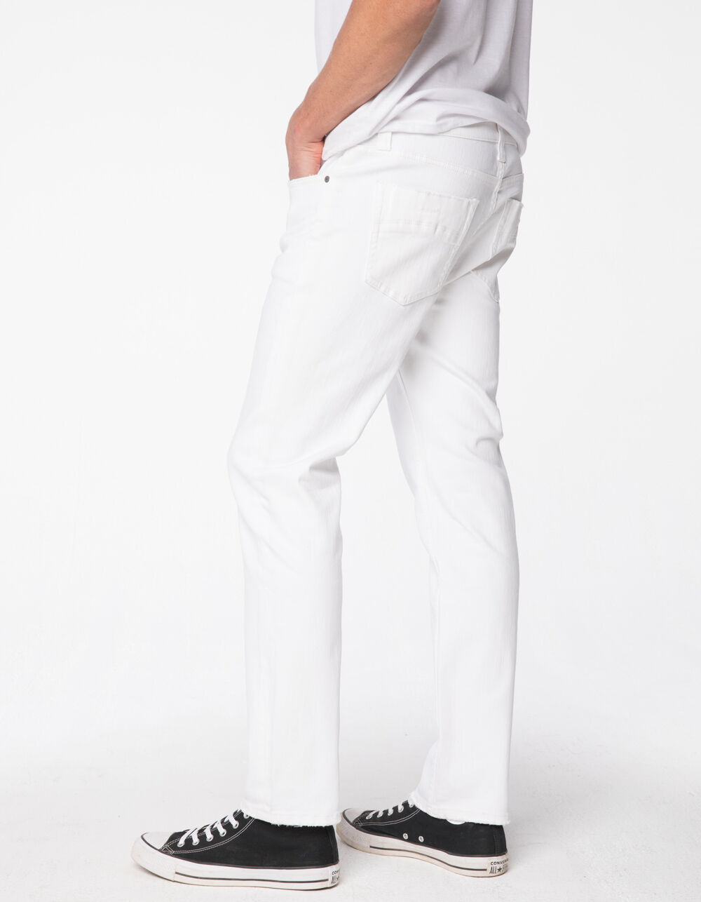 RSQ London White Mens Skinny Jeans image number 2