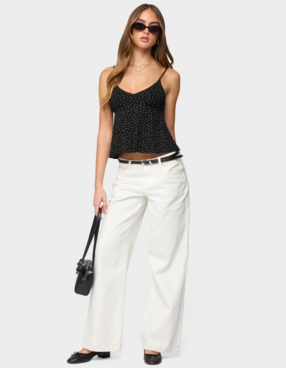 EDIKTED Kelli Floral Babydoll Tank Top