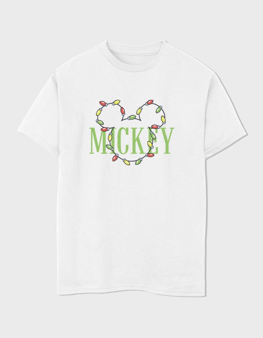DISNEY Mickey Lights Unisex Kids Tee - WHITE
