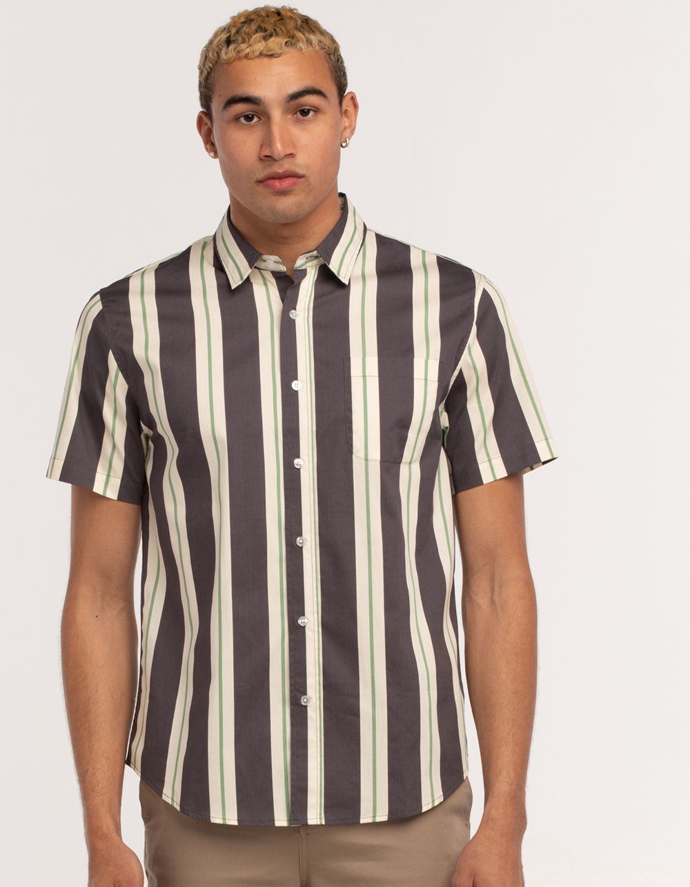 RSQ Striped Mens Button Up Shirt - NAVY/WHITE | Tillys